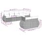 Preview: 7-teiliges Gartensofa-Set mit Kissen, braun, Polyrattan