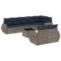Preview: 9-teiliges Gartensofa-Set mit Kissen, grau, Polyrattan
