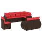 Preview: 8-teiliges Gartensofa-Set mit Kissen, braun, Polyrattan
