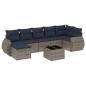 Preview: 8-teiliges Gartensofa-Set mit Kissen, grau, Polyrattan