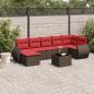 Preview: ARDEBO.de - 8-teiliges Gartensofa-Set mit Kissen, braun, Polyrattan