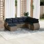 Preview: ARDEBO.de - 8-teiliges Gartensofa-Set mit Kissen, grau, Polyrattan
