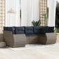 Preview: ARDEBO.de - 6-teiliges Gartensofa-Set mit Kissen, grau, Polyrattan