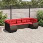 Preview: ARDEBO.de - 7-teiliges Gartensofa-Set mit Kissen, braun, Polyrattan