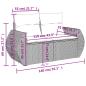 Preview: 10-teiliges Gartensofa-Set mit Kissen, schwarzes Polyrattan