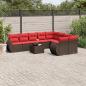 Preview: ARDEBO.de - 10-teiliges Gartensofa-Set mit Kissen, braun, Polyrattan