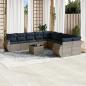 Preview: ARDEBO.de - 11-teiliges Gartensofa-Set mit Kissen, grau, Polyrattan