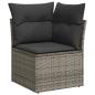 Preview: 4-teiliges Gartensofa-Set mit Kissen, grau, Polyrattan