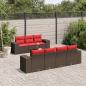 Preview: ARDEBO.de - 8-teiliges Gartensofa-Set mit Kissen, braun, Polyrattan