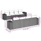 Preview: 9-teiliges Gartensofa-Set mit Kissen, grau, Polyrattan