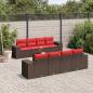 Preview: ARDEBO.de - 9-teiliges Gartensofa-Set mit Kissen, braun, Polyrattan