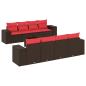 Preview: 9-teiliges Gartensofa-Set mit Kissen, braun, Polyrattan