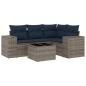 Preview: 5-teiliges Gartensofa-Set mit Kissen, grau, Polyrattan