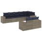Preview: 8-teiliges Gartensofa-Set mit Kissen, grau, Polyrattan