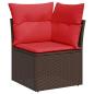 Preview: 8-teiliges Gartensofa-Set mit Kissen, braun, Polyrattan