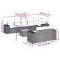 Preview: 9-teiliges Gartensofa-Set mit Kissen, braun, Polyrattan