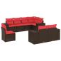 Preview: 8-teiliges Gartensofa-Set mit Kissen, braun, Polyrattan