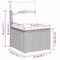 Preview: 7-teiliges Gartensofa-Set mit Kissen, schwarzes Polyrattan