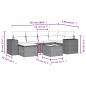 Preview: 7-teiliges Gartensofa-Set mit Kissen, schwarzes Polyrattan