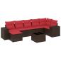 Preview: 8-teiliges Gartensofa-Set mit Kissen, braun, Polyrattan