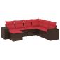 Preview: 7-teiliges Gartensofa-Set mit Kissen, braun, Polyrattan