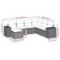 Preview: 7-teiliges Gartensofa-Set mit Kissen, braun, Polyrattan