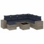 Preview: 8-teiliges Gartensofa-Set mit Kissen, grau, Polyrattan