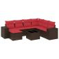 Preview: 8-teiliges Gartensofa-Set mit Kissen, braun, Polyrattan