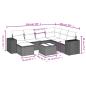 Preview: 8-teiliges Gartensofa-Set mit Kissen, braun, Polyrattan