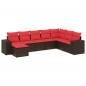 Preview: 8-teiliges Gartensofa-Set mit Kissen, braun, Polyrattan