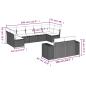 Preview: 9-teiliges Gartensofa-Set mit Kissen, schwarzes Polyrattan