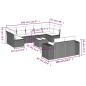 Preview: 10-teiliges Gartensofa-Set mit Kissen, schwarzes Polyrattan