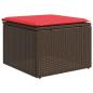 Preview: 9-teiliges Gartensofa-Set mit Kissen, braun, Polyrattan