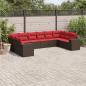 Preview: ARDEBO.de - 10-teiliges Gartensofa-Set mit Kissen, braun, Polyrattan