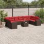 Preview: ARDEBO.de - 11-teiliges Gartensofa-Set mit Kissen, braun, Polyrattan