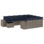 Preview: 11-teiliges Gartensofa-Set mit Kissen, grau, Polyrattan