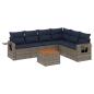Preview: 7-teiliges Gartensofa-Set mit Kissen, grau, Polyrattan