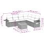 Preview: 7-teiliges Gartensofa-Set mit Kissen, grau, Polyrattan