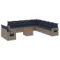 Preview: 12-teiliges Gartensofa-Set mit Kissen, grau, Polyrattan