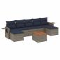 Preview: 8-teiliges Gartensofa-Set mit Kissen, grau, Polyrattan