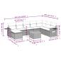 Preview: 9-teiliges Gartensofa-Set mit Kissen, grau, Polyrattan