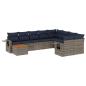 Preview: 10-teiliges Gartensofa-Set mit Kissen, grau, Polyrattan