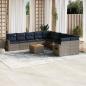 Preview: ARDEBO.de - 11-teiliges Gartensofa-Set mit Kissen, grau, Polyrattan