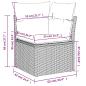 Preview: 14-teiliges Gartensofa-Set mit Kissen, schwarzes Polyrattan