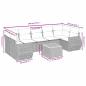 Preview: 8-teiliges Gartensofa-Set mit Kissen, schwarzes Polyrattan