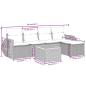 Preview: 6-teiliges Gartensofa-Set mit Kissen, grau, Polyrattan