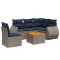 Preview: 6-teiliges Gartensofa-Set mit Kissen, grau, Polyrattan