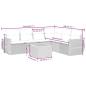Preview: 7-teiliges Gartensofa-Set mit Kissen, schwarzes Polyrattan