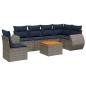 Preview: 7-teiliges Gartensofa-Set mit Kissen, grau, Polyrattan