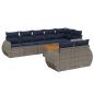 Preview: 9-teiliges Gartensofa-Set mit Kissen, grau, Polyrattan